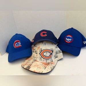 New Era Kids Chicago-Style Caps - Blue, White, Orange